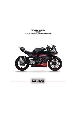 Cfmoto 450sr Forged Karbon Kaplama Motor Koruma Kapağı Sticker Etiket Modeli
