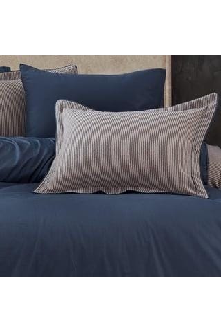 Nazik Saten Nevresim Takımı Çift Kişilik Amanda İndigo