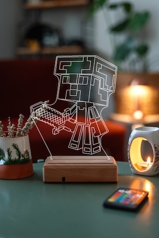 Oyunculara Hediye 3D Gaz Maskesi Led Gece Lambası