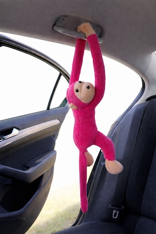 Elleri Yapışan Oyun Ve Uyku Arkadaşı Peluş Maymun Oyuncak Sarılan Maymun M0010 Pembe
