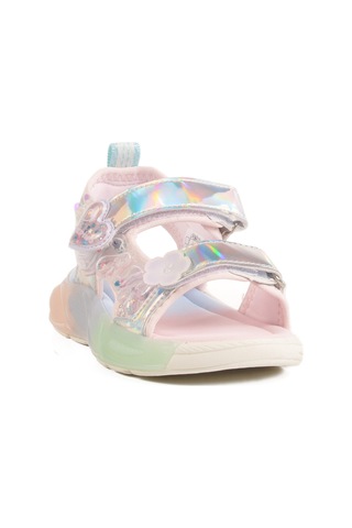 Gümüş Cırtlı Işıklı Anatomik Kız Çocuk Sandalet 1946 P Gümüş