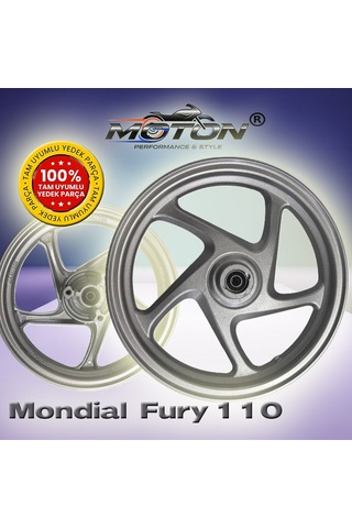 Mondial Fury 110 Ön Jant 12 İnç Gri