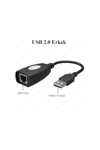 Usb Extender - Cat5 / Cat6 Kablosu Üzerinden Lan Uzatma Adaptörü