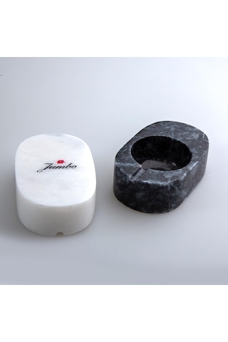 Jumbo Ascella Mermer Kapaklı 2'li Baharatlık 9x6x3 Cm Diğer