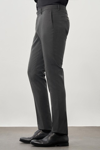 İmza Antrasit Düz Gabardin Esnek Yan Cep Slim Fit Classic Pantolon 1003245209 071 Antrasit