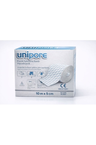 5 Adet Unipore 10mt X 5cm Tıbbi Elastik Band Esnek Flaster