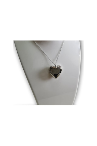 Uzel Çelik Paslanmaz Kararmaz Kalp Şık Zarif Kolye