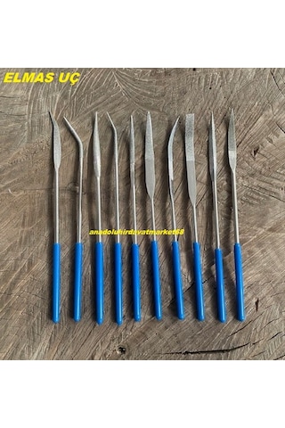 Wonder Çelik Elmas Eğri Eğe Seti Metal Çelik Eğe Ve Törpüleme Seti Çelik Eye 10pcs