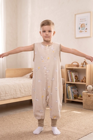 Babymod Müslin 0-5 Tog Kolsuz Kız Erkek Çocuk Uyku Tulumu Bej