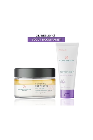 Bahar Babacan Jojoba Yağı Özlü El Ayak ve Vücut Peeling 300 ML + El ve Ayak Kremi 75 ML