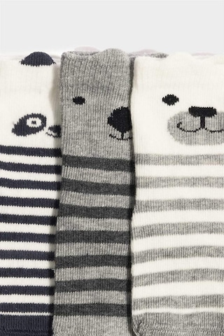 Defacto Erkek Bebek Kaydırmaz Taban 3lü Pamuklu Uzun Çorap F6707a5nskr1 Çok Renkli