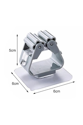 Lunaev 1 Adet Yapışkanlı Pratik Mop Tutucu Beyaz Askı 50cm