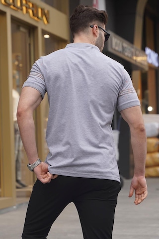 Madmext Gri Erkek Polo Yaka Tişört 6077-gri Gri