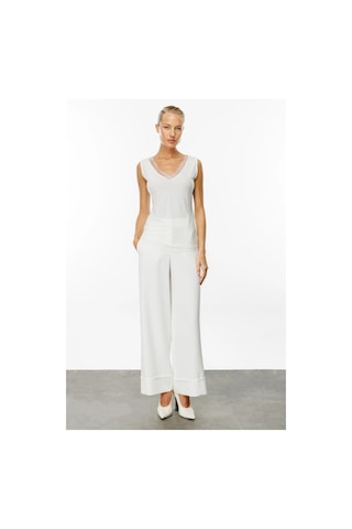 On Fashion Kolsuz V Yaka Taşlı Kadın Bluz 25y.on.blz.51396.01 Ekru