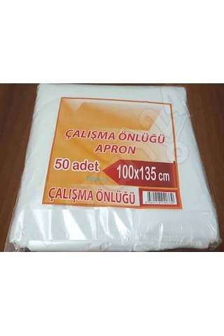 500 Adet Tek Kullanımlık Naylon Önlük Penuar Çalışma Boya Mutfak Kuaför Önlüğü Apron Kullan At