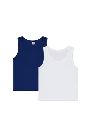 Civil Boys Lacivert-beyaz 2-12 Yaş Erkek Çocuk 2'li Atlet - Standart