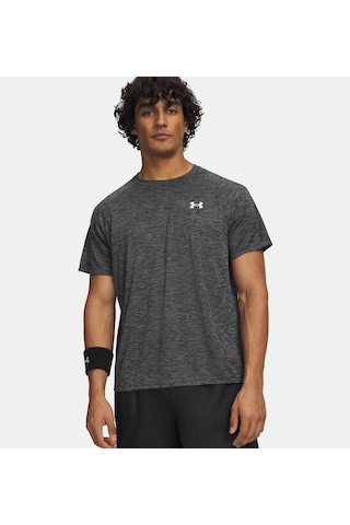 Under Armour Ua Tech Textured Ss Erkek T-shirt-31821 Siyah