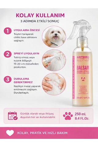 Artero Kızarıklık Yatıştırıcı Ve Rahatlatıcı Köpek Spreyi 250 Ml
