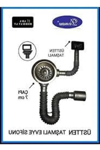 Üstten Taşmalı Körüklü Lavabo Sifonu - 115 Mm Çap 0.2mm Kenar Kalınlığı