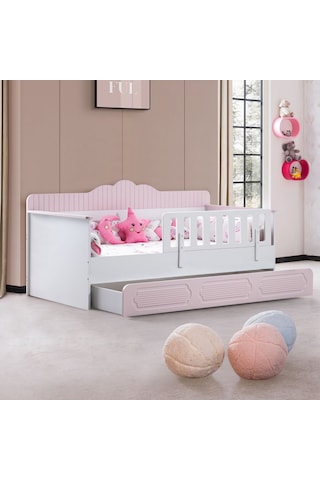 Yavrulu Karyola, Flower Yavrulu Montessori Karyola Pembe-90 X 190
