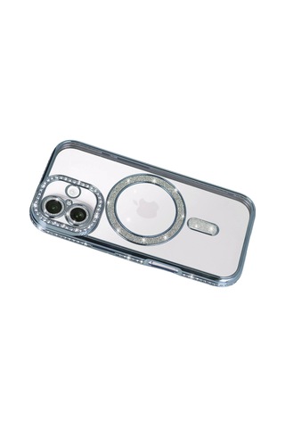 Sptmgldı Newface Apple Apple iPhone Uyumlu  17 Joke Simli Magneticsafe Kılıf - Mavi