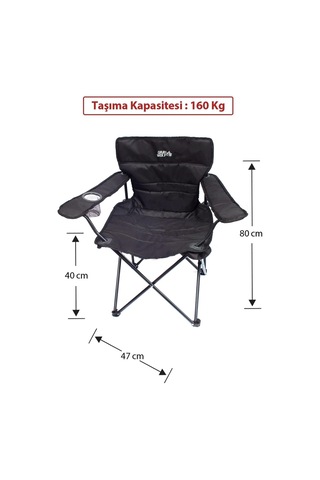 Gray Wolf Bardaklı Kamp Sandalyesi - Siyah Bp200 Kamuflaj Çok Renkli