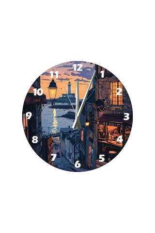 Ti-play Bir Nostalji 30x30cm Akrilik Dekoratif Modern Duvar Saati ÇOk Renkli
