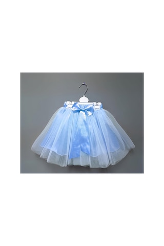 Çlm Store Kız Çocuk Fiyonklu Hayal Tütü Tüllü Etek Bebe Mavisi Bebe Mavisi