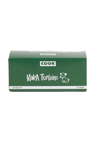 Kaka Torbası, 12 Rulo X 30 Torba, 360 Adet, Elma Kokulu, Yeşil