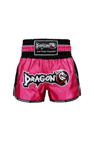 Dragondo Mt3075 Retro Neo Kick Boks Şortu Muay Thai Şort Pembe