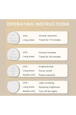 Vkemall Bebek Uyku Alıcı Beyaz Gürültü Cihazı Akıllı Zamanlayıcı Ile Yatak Odası Müdahale Lambası Diğer