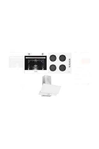 Alveus MFA 604 - GLS 640 - F 17/60 Beyaz Ankastre Set