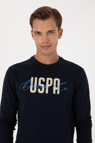 U.S. Polo Assn. Erkek Regular Fit Bisiklet Yaka Lacivert İnce Sweatshirt 50315570-VR033