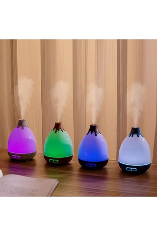 Çeşithane 300ml Ahşap Desenli Aroma Difüzör Ultrasonik Hava Nemlendirici Led
