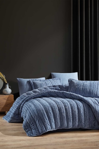 Elart Comfort yeni nesil uykuseti - 6 parça Velvet Mavi (230x220c Mavi