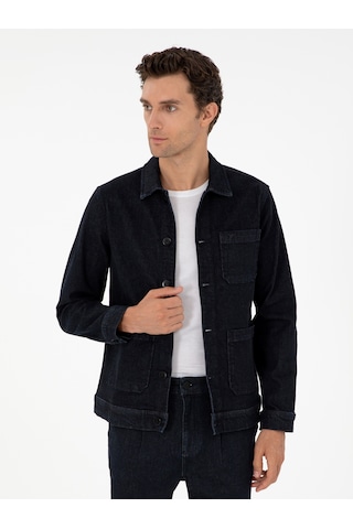 Cacharel Koyu Lacivert Regular Fit Jean Ceket