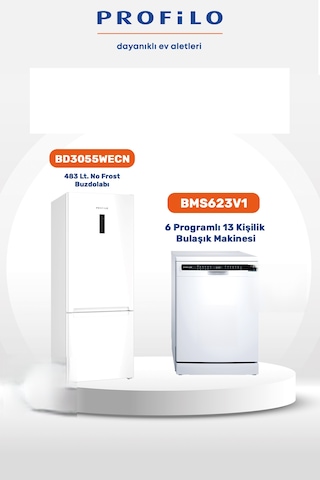 Profilo BD3055WECN - BMS623V1 2'li Buzdolabı Avantajlı Set