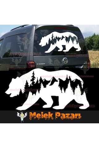 Ayı Doğa Manzara Off Road Oto Sticker