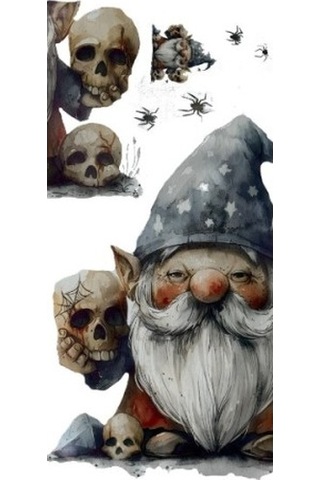 Askımo - Gotik Cüce Ve Kafatası Duvar Sticker Seti Diğer