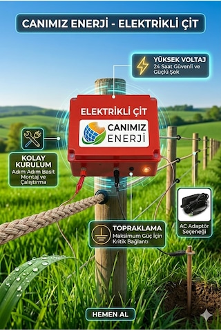 12v/220v Elektrikli Çit Cihazı - Yüksek Voltajlı Domuz Ve Ayı Savar 12v/220v Elektrikli Çit Cihazı - Yüksek Voltajlı Domuz Ve Ayı Savar