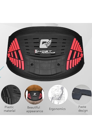 Hayalet Yarış Gr-hy01 Motosiklet Bel Bisiklet Koruyucu Dişli Lokomotif Anti-düşme Kayak Grubu Bel Kemeri, Boyut: Bir Boyut Kırmızı