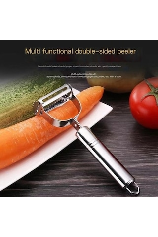 Soyucu Çok Fonksiyonlu Patates Rendesi Aracı - Gümüş Renk Gümüş