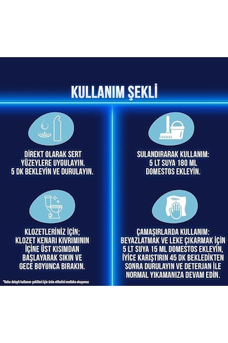 Domestos Çamaşır Suyu Dağ Esintisi 5 x 750 ML