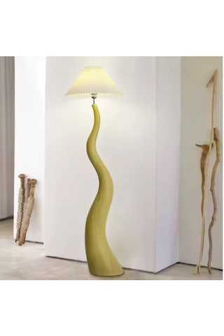 Yüceeller Fransız İskandinav Lux Lambader AÇIK CEVİZ RENGİ