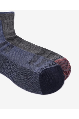 Skechers 1/2 Terry Traıl Qtr Crew - 2'li Paket Erkek Çorap Erkek Blue/grey Çorap S118740-434 Mavi
