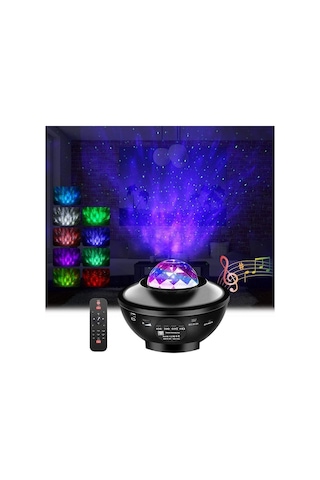 Starry Projektör Gece Lambası Bluetooth Hoparlör Ambians Işık