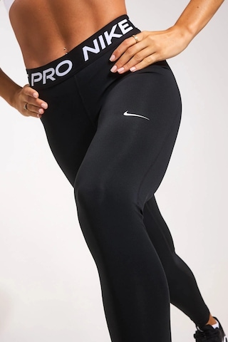 Nike Pro 365 Dri Fit Training Mid Rise Full Length Tight Fit Green Toparlayıcı Tayt Siyah Siyah - Beyaz