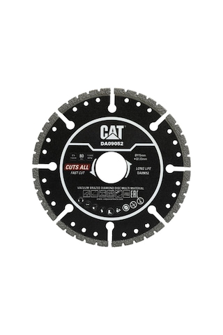 Cat Da09052 115mm Profesyonel Çelik, İnox, Alüminyum, Pvc, Fayans, Çok Amaçlı Elmas Kesme Diski Soketli, Aralıklı Kenar