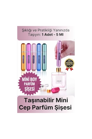 Özel Üretim Pratik Otomatik Doldurulabilir Taşınabilir Atomizer Seyahat Mini Cep Parfüm Şişesi 5 Ml
