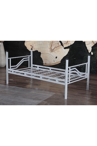 Ranzacı Solid Karyola 90X190 - Genç Çocuk Yatak Odası Metal Karyola/Gri